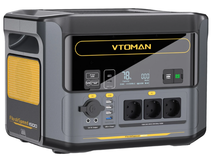 Зарядна станція Vtoman FlashSpeed 1500, 1548 Вт*год (UPS, зарядна станція для дому, ДБЖ) vtoman1500 фото